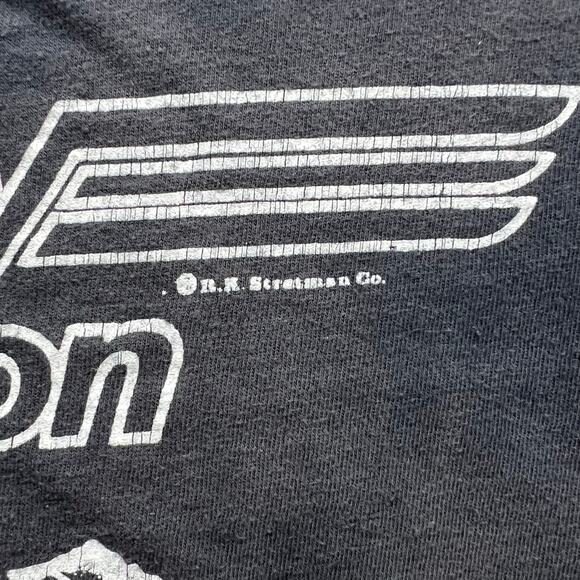 Vintage 80s Harley Davidson Motorcycles First Factory T Shirt Bikers Only Hanes - Picture 8 of 12